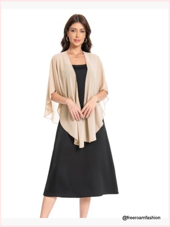 sheer wrap for formal dress Pxiakgy Women's Shawl Wrap for Evening Dress Chiffon Scarf Shawls for Prom Wedding Party, Large Beach Cover Up Wrap,Lightweight Chiffon Translucent